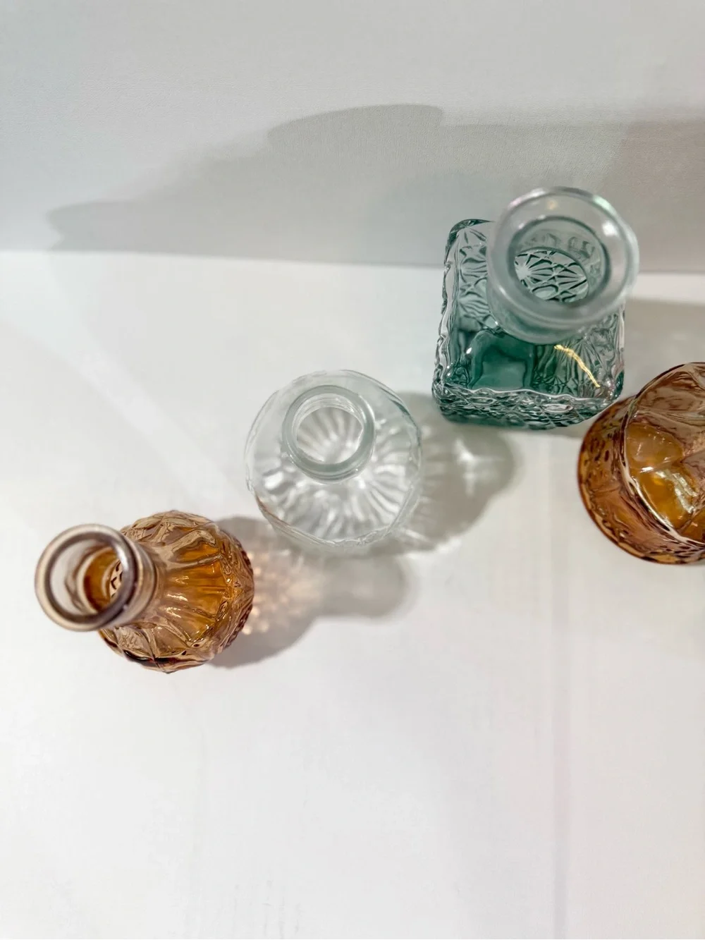 Glass Bud Vases/mini vases- Set of 5